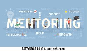 Mentoring concept illustration. Mentoring concept illustration.