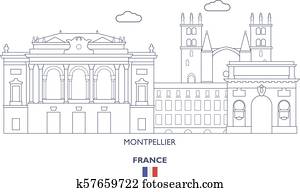 Montpellier City Skyline, France
