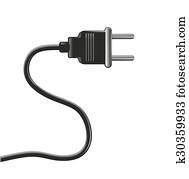 Electrical plug Clip Art | sha0041 | Fotosearch