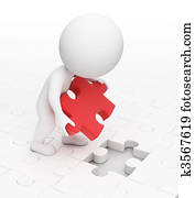 3d small people - puzzle 3d small people - puzzle
