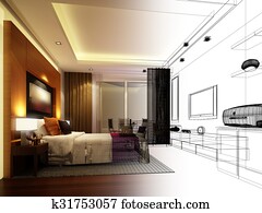 abstract sketch design of bedroom abstract sketch design of bedroom
