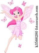 cute, cor-de-rosa, primavera, fada