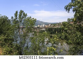 douro, rio, ?, vista panoramic, sobre, regua douro, rio, ?, vista panoramic, sobre, regua