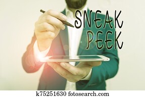 sneak peek meaning in hindi