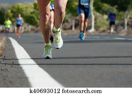 Marathon runners Marathon runners