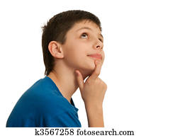 pensativo, adolescente