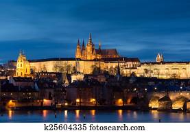Prague. Panoramic image of Prague, capital city of Czech Republi