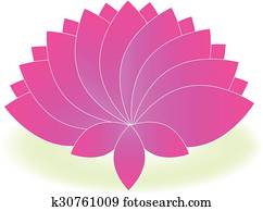 rosa, lotos, logo rosa, lotos, logo