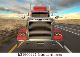 Semi-trailer truck Semi-trailer truck