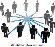 人們, 連接, 在, 社會, 媒介, 网絡, 或者, 事務