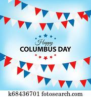 Columbus Day Background. Illustration