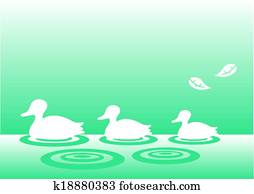 familie, av, silhouette, ender