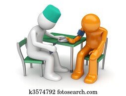 Healthcare collection - Doctor measures blood pressure