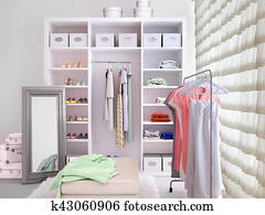 Light dressing room. 3d illustration Light dressing room. 3d illustration