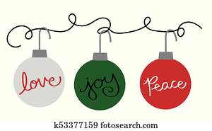 Merry Christmas Ornaments Hanging Merry Christmas Ornaments Hanging
