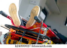 Patient in emergency car ambulance Patient in emergency car ambulance
