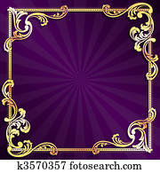 Purple and gold frame