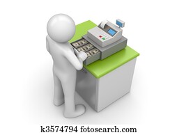 Shopping collection - Cashier at work Shopping collection - Cashier at work
