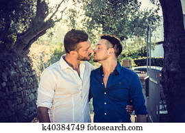 זוג הומוסקסואלי, ללכת, בפרק, ו, להתנשק