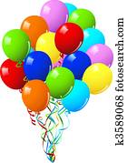 Celebration or birthday Party balloons Celebration or birthday Party balloons