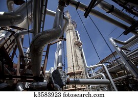 Gas Compressor Plant Tower and Piping