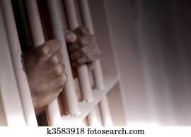 Hands Gripping Prison Bars