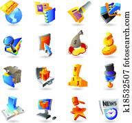 Icons for business and finance