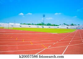 running track of a sports stadium
