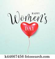 Vector illustration of 8 march womens day greeting