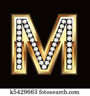 Bling M letter Bling M letter