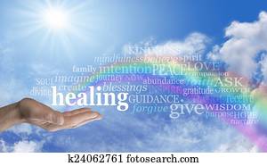 Healing Rainbow Sky Word Cloud