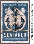 nautisch, schiffsanker, mit, seil, seafarer, segelschiff nautisch, schiffsanker, mit, seil, seafarer, segelschiff