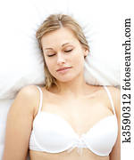 Portrait of an attractive woman sleeping