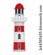 Red Lighthouse Isolated Red Lighthouse Isolated