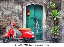 Red scooter Red scooter