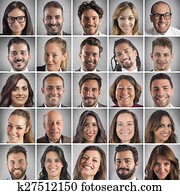 Smiling faces collage Smiling faces collage