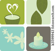 Wellness and relaxation icon pack