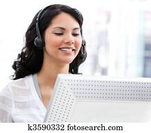 Young customer service representative Young customer service representative