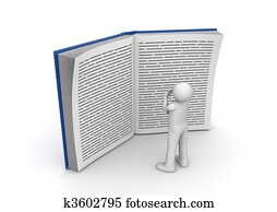 Education collection - Man reading huge book Education collection - Man reading huge book