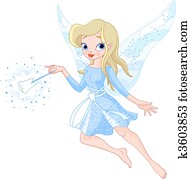 Tooth fairy with magic wand Tooth fairy with magic wand