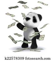 3d Baby panda bear wins loads of money