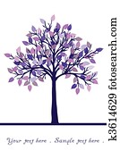 Abstract tree with purple leaves Abstract tree with purple leaves