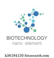 biotechnology nano logo biotechnology nano logo