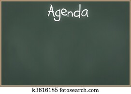 Chalkboard with text Agenda Chalkboard with text Agenda