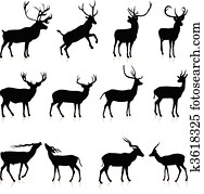 Deer Silhouette Collection Deer Silhouette Collection