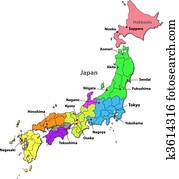 Japan map Japan map