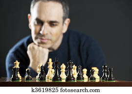 Man playing chess