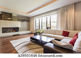 relaxe, confortavelmente, cercado, com, luxo