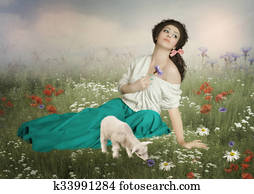 The young shepherdess The young shepherdess