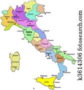 איטליה, מפה